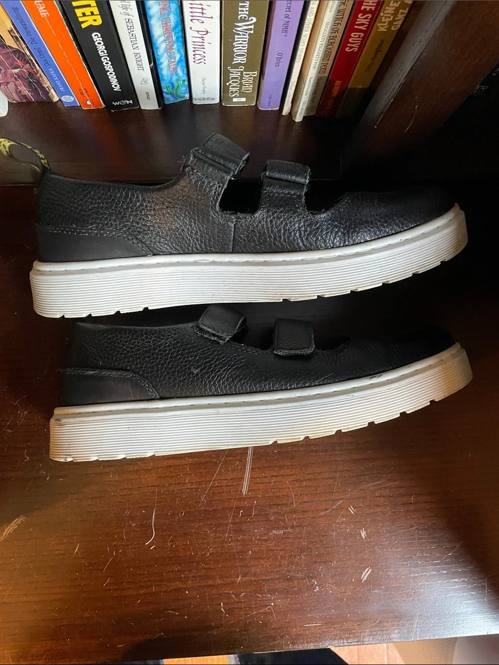 Dr Martens Mae Black Leather Mary Jane Sneakers UK8 - (Brand: Dr Martens)